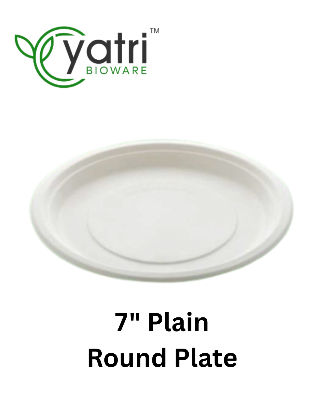 7" Plain Round Plate