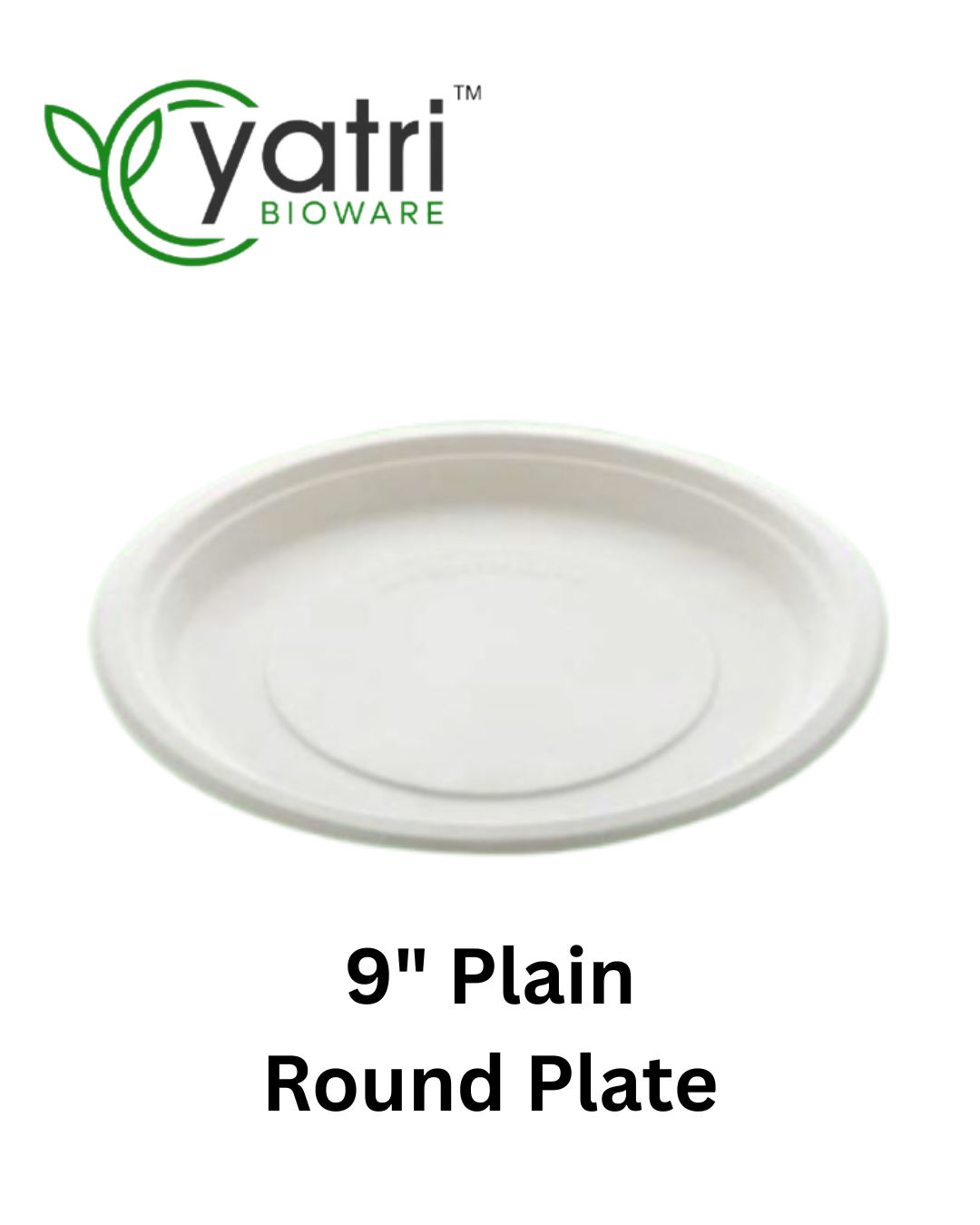 9" Plain Round Plate