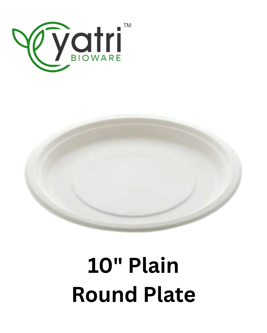 10" plain round plate
