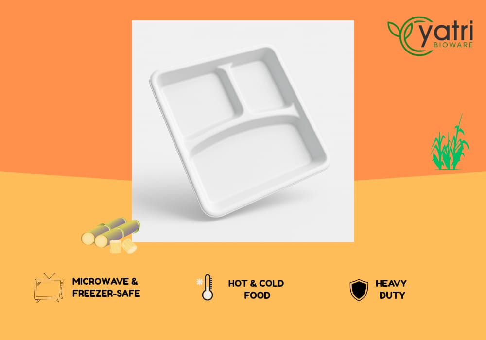 10" 3 CP SQUARE PLATE | Products | Yatri Bioware